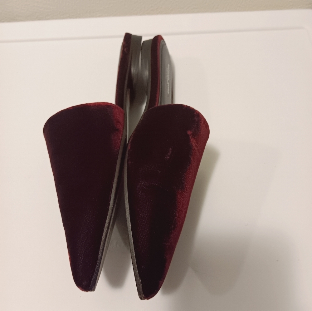 Michael Kors| Velvet Slip On Mule Burgundy Merlot Wine Sz 40/ US 9.5 - Picture 4 of 11